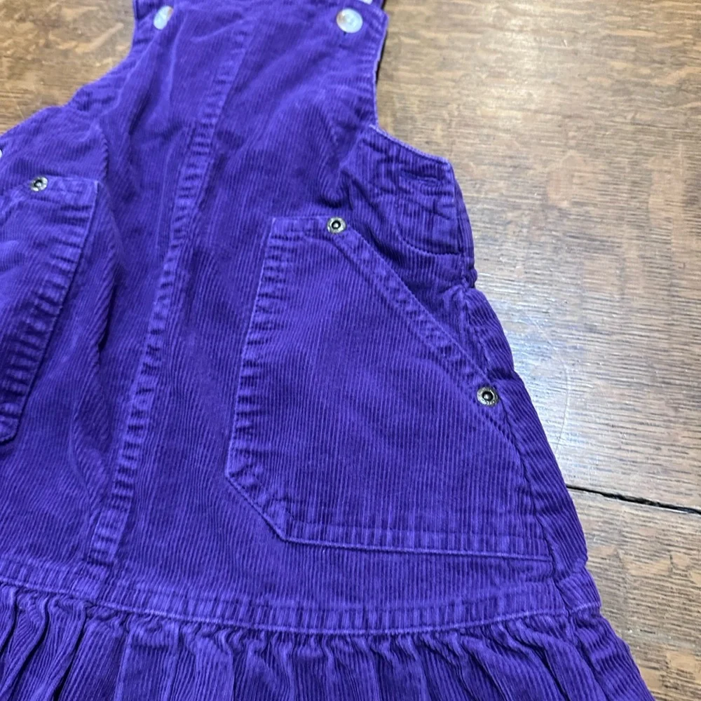 Ralph Lauren vintage Kids Purple Corduroy Dress ruffle sz 3T. U‎